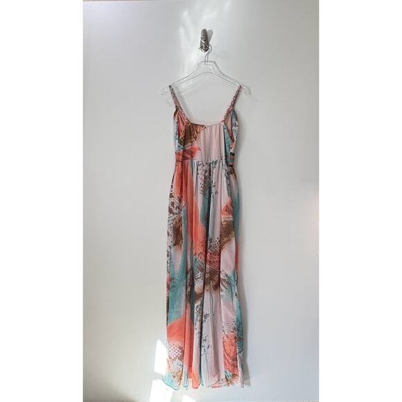 Boston Proper Embellished Printed Maxi Dress Size 8 - Picture 3 of 4